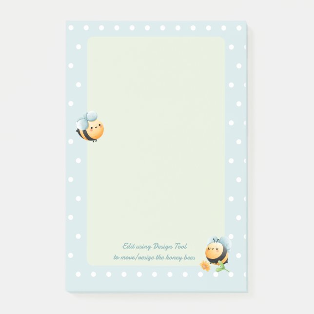Cute Honey Bee Kids Post-it Notes (Front)