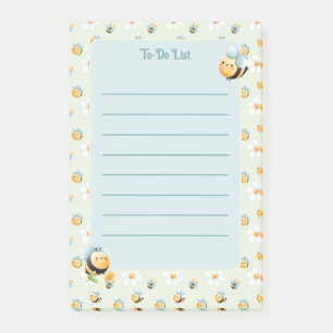 Cute Honey Bee Kids To-Do-List Post-it Notes