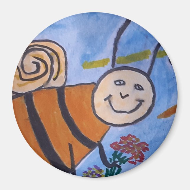 Cute Honey Bee Magnet (Front)