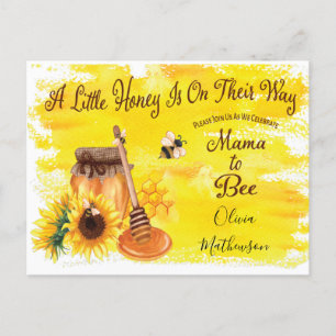Cute Honey Bee Rustic Gender Neutral Baby Shower Postcard