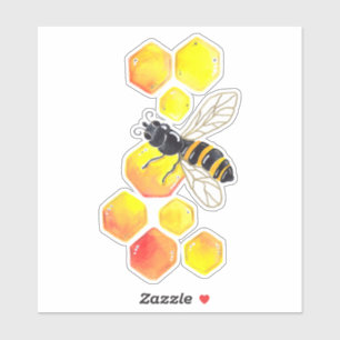 Cute honey bee Watercolor 