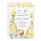 Cute Honey Bee Yellow Floral Greenery Baby Shower