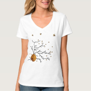 Cute Honey Bees, Bee Hive, Custom T-Shirt
