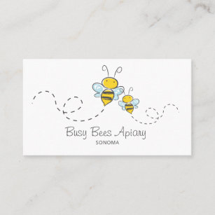 Cute Honey Bees Beekeeper Apiary Farm Business Card