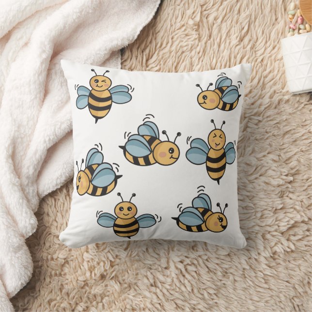 Cute Honey Bees Cushion (Blanket)