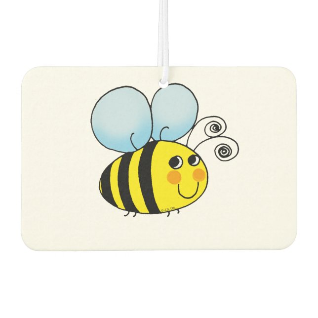 cute honey bumble bee car air freshener (Front)