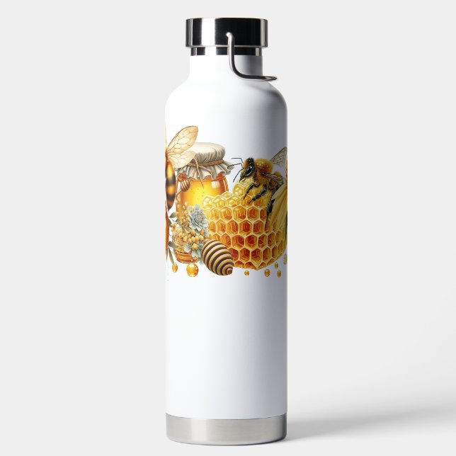 CUTE HONEYBEES, HONEYCOMBS, JARS OF HONEY WATER BOTTLE (Left)