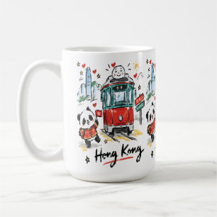 Cute Hong Kong Tram Sketch Art Coffee Mug