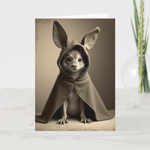 Cute Hooded Creature Portrait Card