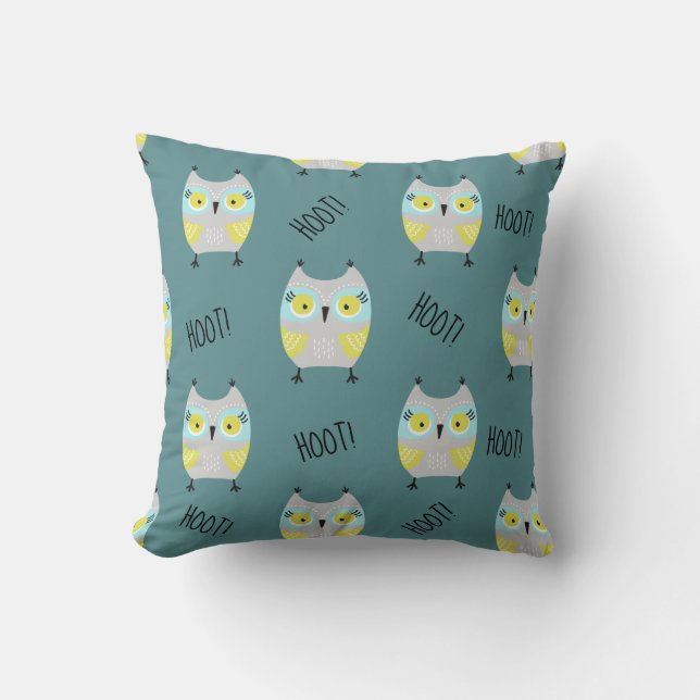 Cute Hoot Owls Cushion (Front)