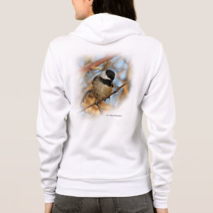 Cute Hopeful Black-Capped Chickadee Songbird Hoodie