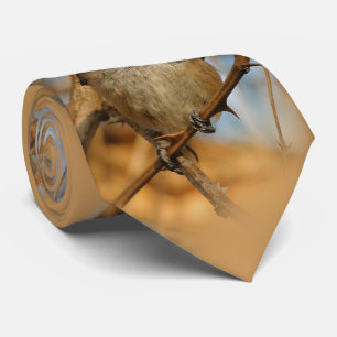 Cute Hopeful Black-Capped Chickadee Songbird Tie