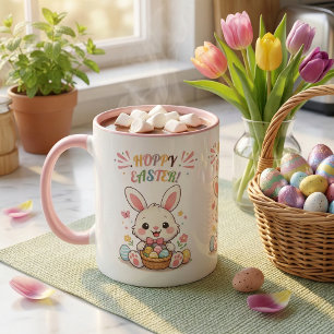 Cute Hoppy Easter Bunny Mug
