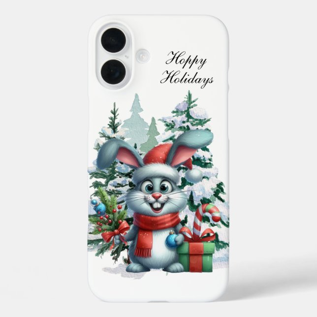 Cute hoppy Holidays bunny customisable  Case-Mate iPhone Case (Back)