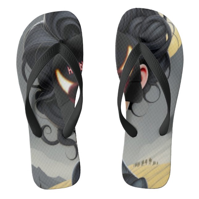 Cute Horrible girl  Jandals (Footbed)