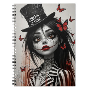 Cute Horror Girl Spiral Notebook – Valentine