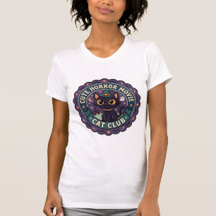 Cute Horror Movie Cat Cute Cat T-Shirt Design - Cu