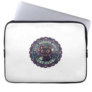 Cute Horror Movie Cat Cute Cat T-Shirt Design - Cu Laptop Sleeve