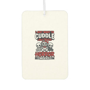 Cute Horror Movie Cuddle Vintage Graphic Shirt Des Car Air Freshener