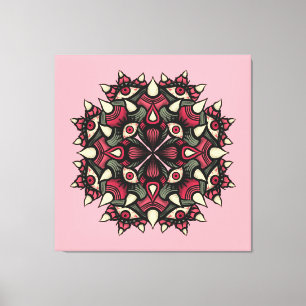 Cute Horror Pink Demon Monster Canvas Print