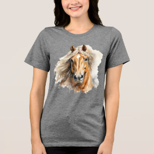 Cute horse animal lovers Tri-Blend shirt