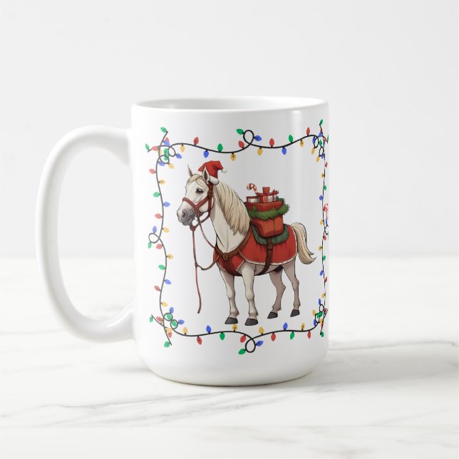 Cute Horse Christmas Mug (Left)