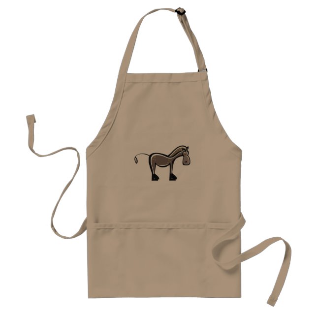 Cute Horse; Colourful Standard Apron (Front)