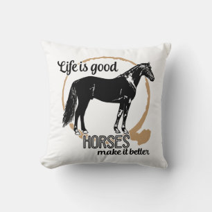 Cute Horse Country Western Cowgirl Farm Equestrian Cushion