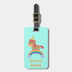 Cute Horse Dreams to be Unicorn Humour Luggage Tag