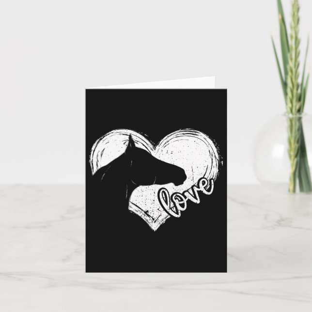 Cute Horse Equestrian Horse Girls Boys Riding Hors Card (Front)