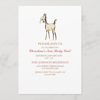 Cute Horse Foal Baby Shower Invitation