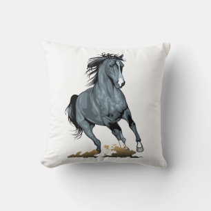 Cute Horse Gift Equestrian Pony Stallion Western Cushion