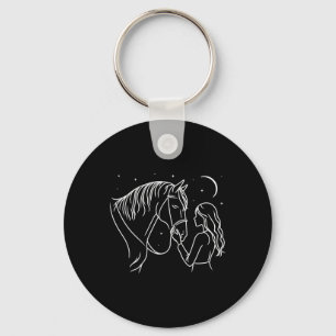 Cute Horse Horseback Riding Lover Horse Rider Love Key Ring