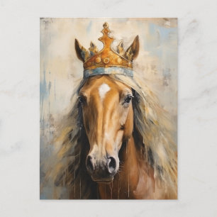 Cute Horse in a Crown Postcard