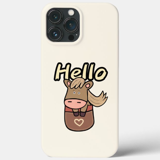 Cute horse in pocket Case-Mate iPhone case (Back)