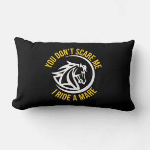Cute Horse Lover Black Western Equestrian Gift Lumbar Cushion