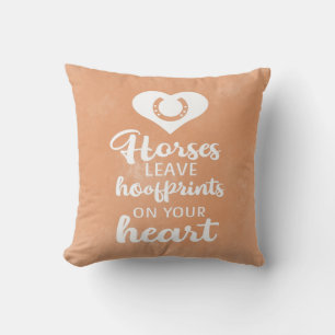 Cute Horse Lover Country Western Equestrian Brown Cushion