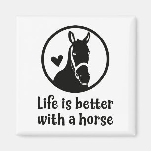 Cute Horse Lover Gift Equestrian Horseback Riding Magnet