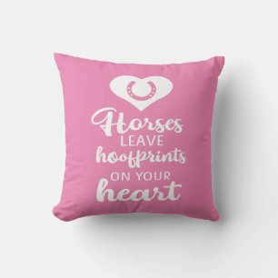 Cute Horse Lover Yellow Western Equestrian Pink Cushion