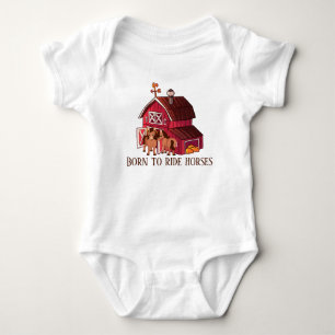 cute horse lovers add text unisex baby bodysuit