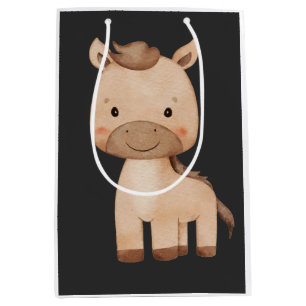 Cute horse  medium gift bag