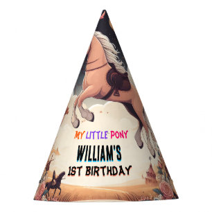 cute horse my little pony first 1st birthday party hat