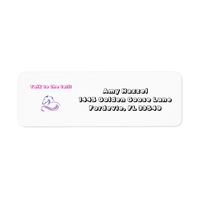 Cute Horse "Talk to the tail" (Front)