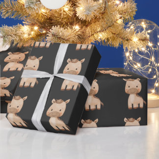 Cute horse  wrapping paper
