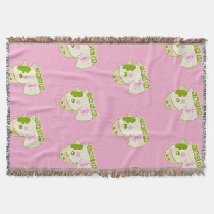 Cute Horses Chinese New Year 2026 Lucky  Throw Blanket