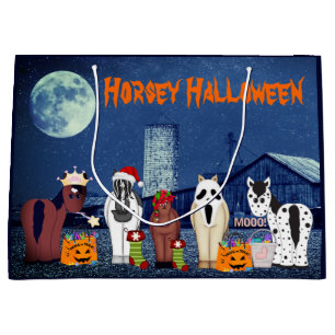 Cute Horses in Costumes Horsey Halloween Horse Large Gift Bag
