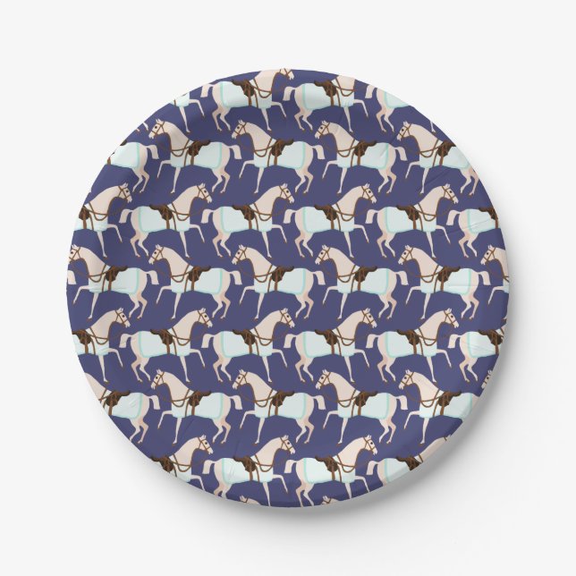 Cute Horses Paper Plates (Front)