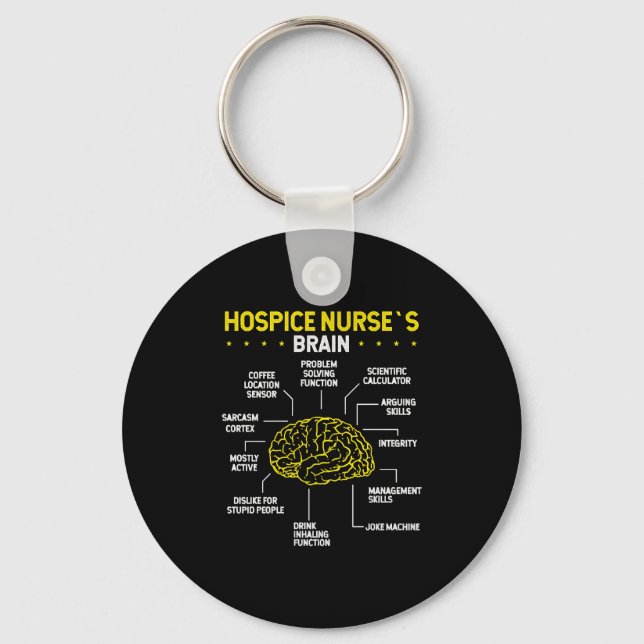 Cute Hospice Nursing Day Idea Hospice Nurse Key Ring (Front)