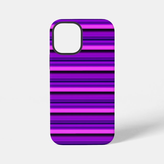 Cute hot black purple stripes iPhone case (Back)
