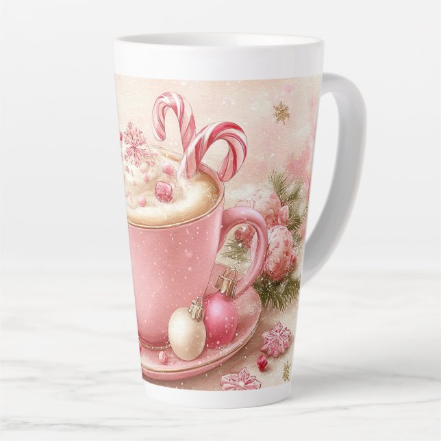 Cute hot chocolate cup Latte Mug (Right Angle)